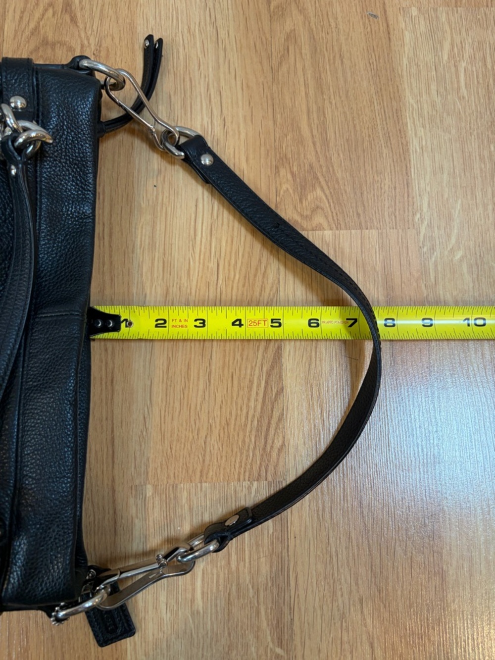 Coach Black Pebbled Leather Brooke Convertible Duffle Bag - Picture 7 of 16